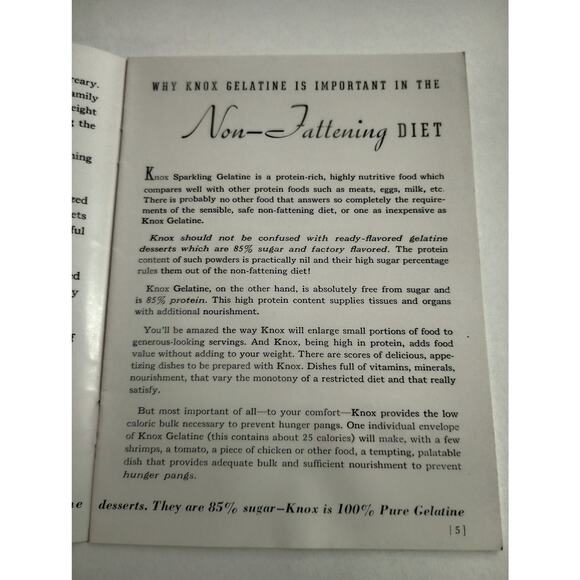 Vintage Cook Book Control Your Weight with Knox Gelatine Recipes (bb2) - Picture 9 of 10